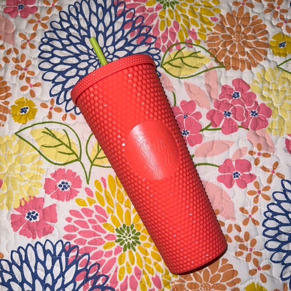 NWT HOT PINK STUDDED STARBUCKS VENTI TUMBLER